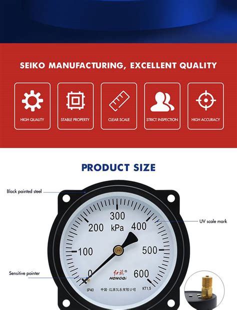 Pressure Gauges Axial Edge Connection Type Mm Inch Manufacturers