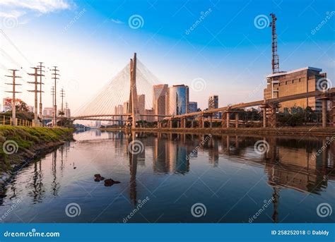 Estaiada Bridge In Sao Paulo City Editorial Stock Photo Image Of