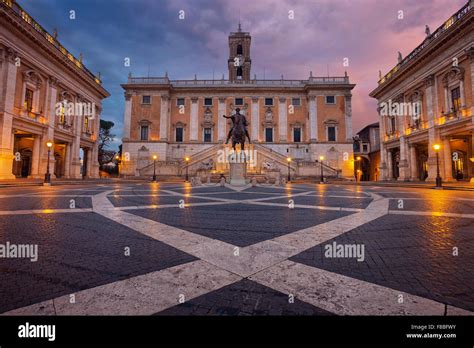 Rome Image Of Piazza Del Campidoglio On The Top Of Capitoline Hill