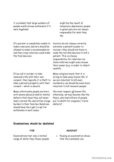 Argumentative Writing English Esl Worksheets Pdf Doc