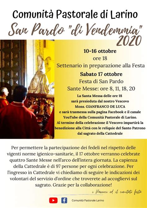 Festa Liturgica Di San Pardo A Larino Diocesi Di