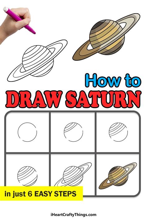 How to Draw Saturn – A Step by Step Guide | Art drawings for kids, Easy ...