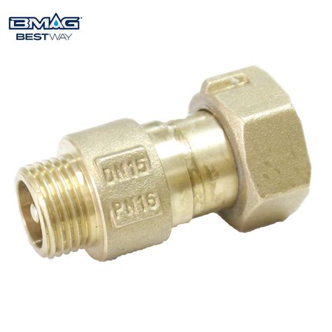 Bmag Dn15 Pn16 Water Meter Check Valve With Male Thread And Swivel Nut