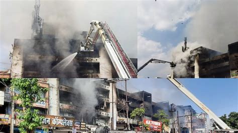 Kanpur Fire News कानपुर में लापरवाही की आग पांचों शापिंग