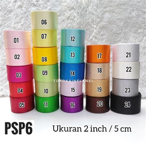 Psp Pita Satin Polos Inch Cm Per Roll Yard