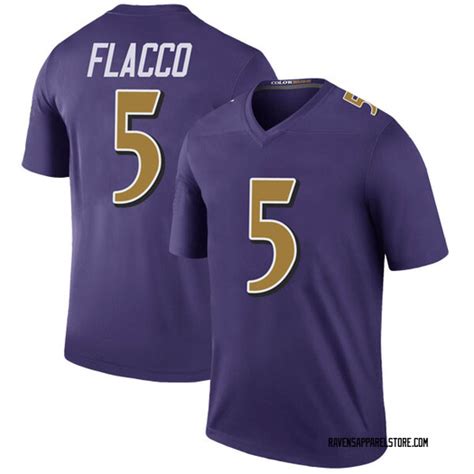 Nike Joe Flacco Baltimore Ravens Legend Purple Color Rush Jersey - Youth