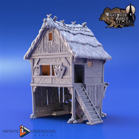 3d Printable Thatched Storehouse Infinite Dimensions Games