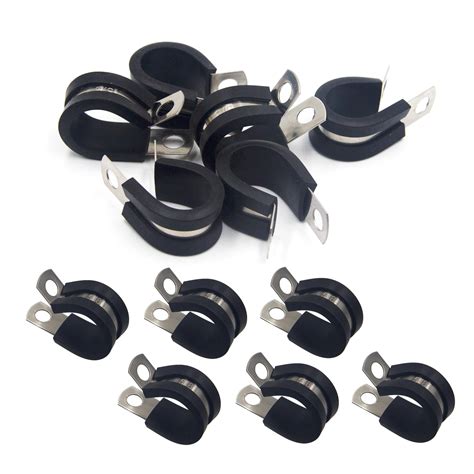 Buy Bestychao Cable Clamps Pcs Mm Rubber Lined P Clips