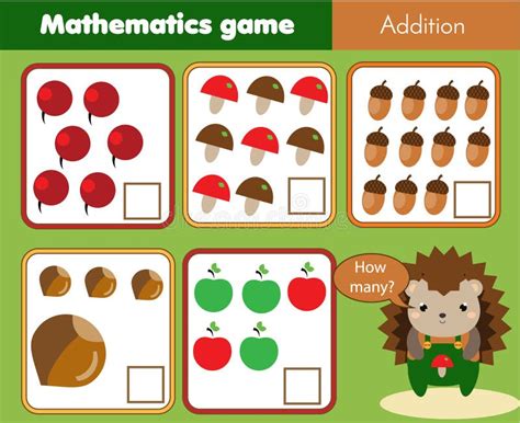 Counting Educational Children Game Mathematics Activity For Kids And