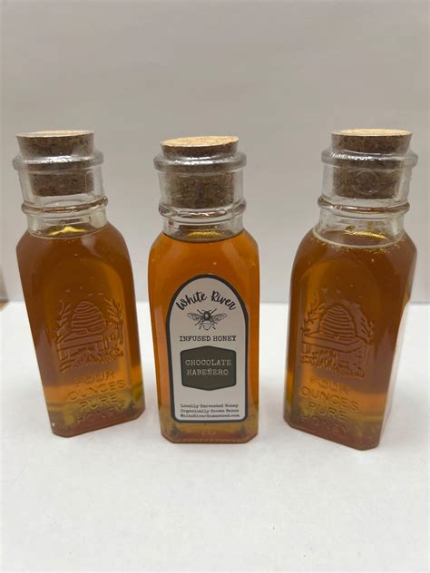 Chocolate Habanero Infused Honey Hot Honey Hot Pepper Etsy