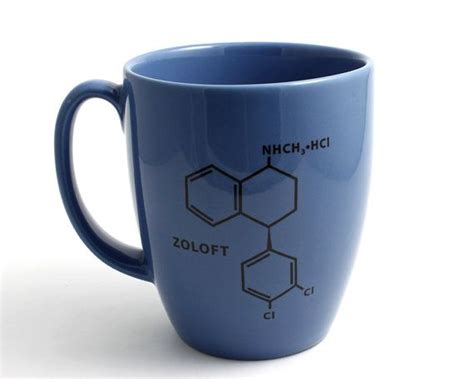 Zoloft Chemistry Molecule Decal On Cobalt Blue Coffee Mug Etsy Canada