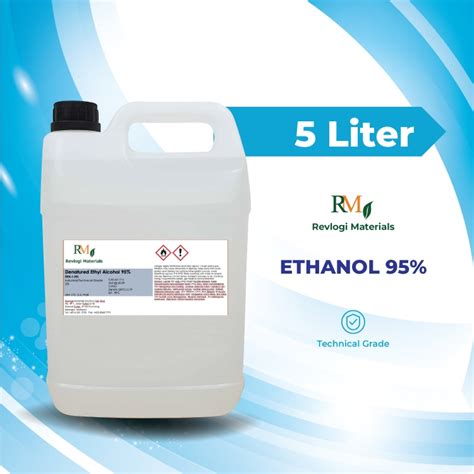 Denatured Ethanol 95 Denatured Ethyl Alcohol 95 5L Shopee Malaysia