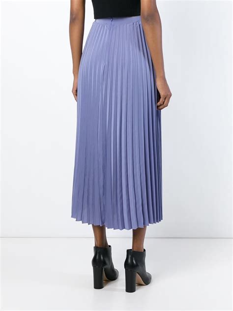 Lyst Forte Forte Long Pleated Skirt In Purple