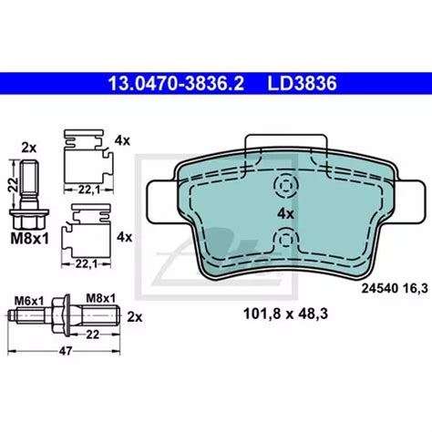 Klocki Hamulcowe Komplet ATE 13 0470 3836 2 ATE Ceramic Sklep Ucando Pl