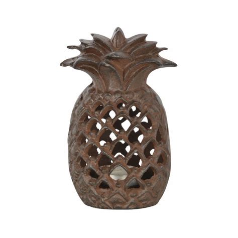 Fallen Fruits Cast Iron Pineapple Indoor Outdoor Tealight Candle Holder