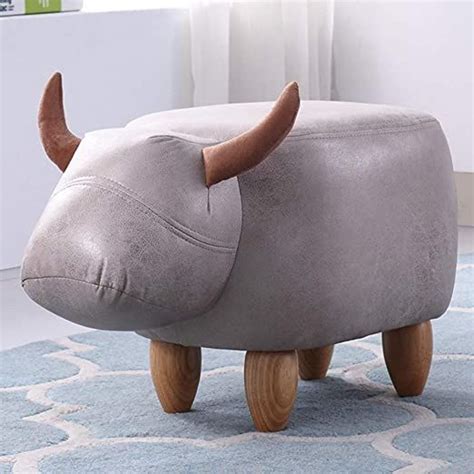 Dbwin Animal Ottoman Upholsteredcute Creative Small Footstool With Lid