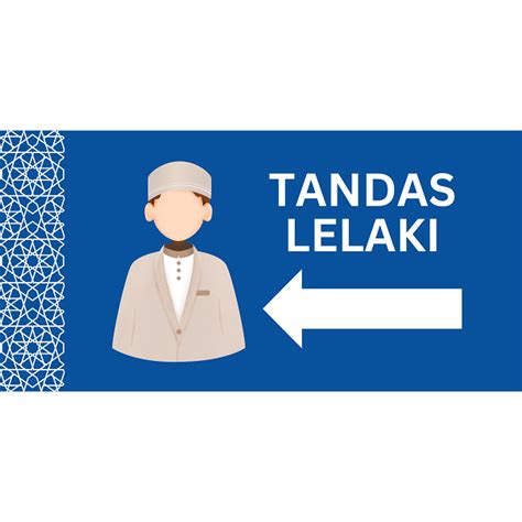 Signboard Bajet Tunjuk Arah Tandas Tempat Wuduk Masjid Dan Surau Murah