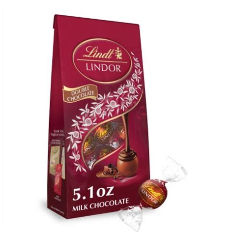 Lindt Lindor Double Chocolate Milk Chocolate Candy Truffles Bag 1 Bag