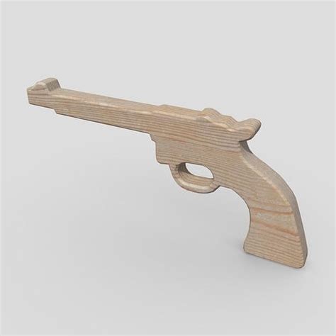 3D model Wooden Toy Gun 3 VR / AR / low-poly | CGTrader