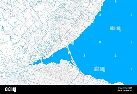 Rich Detailed Vector Area Map Of Burlington Ontario Canada Map