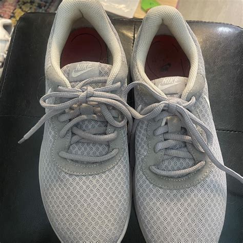 Nike Womens Tanjun Gray Running Shoes Sneakers Size Depop