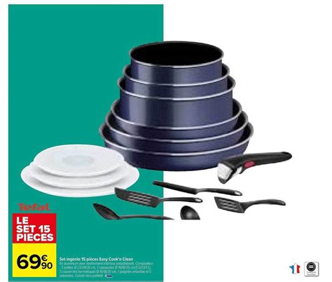 Promo Set Ingenio Pi Ces Easy Cook N Clean Tefal Chez Carrefour