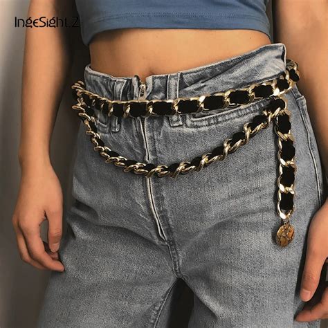 Ingesight Z Vintage Multi Layered Aluminium Body Chain Map Pendant Belt Sexy Harness Waist Belly