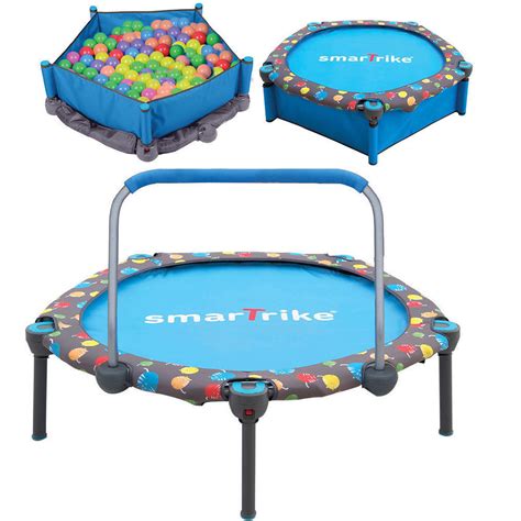 Smartrike 3in1 100cm Kids Trampolineball Pitsafety Bar Indooroutdoor