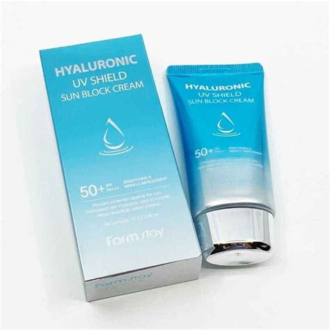 Farm Stay Hyaluronic Uv Shield Sun Block Cream 70g العناية الشمسية