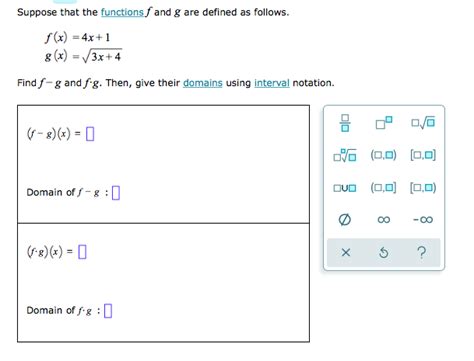 Solved Suppose That The Functions F And G Are Defined As