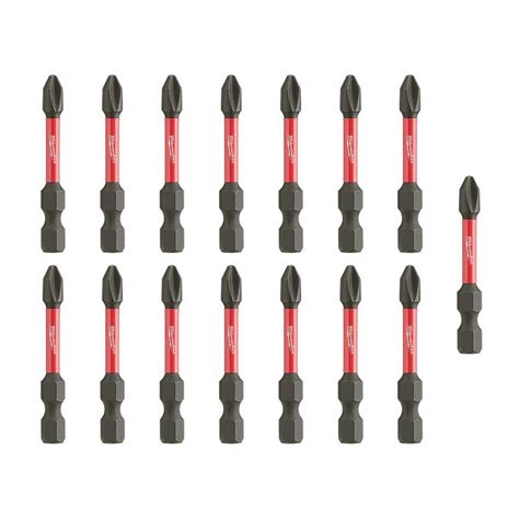 Milwaukee 2 Philips Shockwave 2 In Impact Duty Steel Driver Bits 15