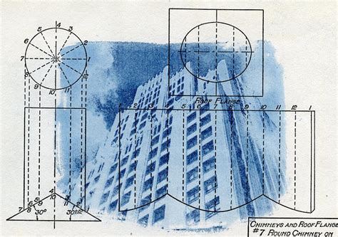 Continental Life Building Cyanotype Blueprint Architecture Photograph