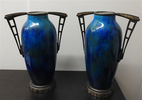 Proantic Sèvres Paire De Vases Art Deco