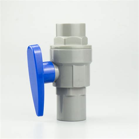 Pntek Upvc Pvc Two Pieces Ball Valve Plastic Socket And Threaded