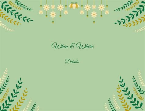 Editable Wedding Invitation Card Canva Template Postcard Etsy