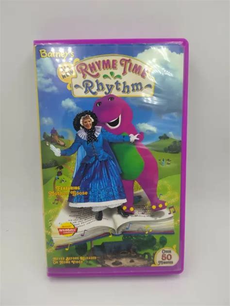 BARNEY S RHYME TIME RHYTHM Vhs Video Tape 1999 Mother Goose Clamshell