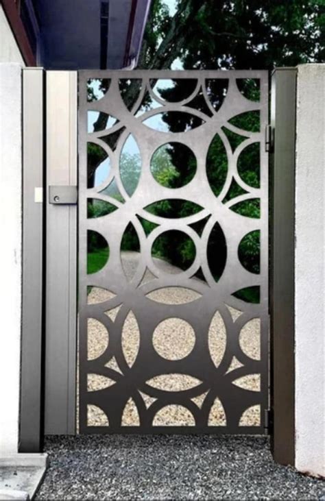 Laser Cut Artistic Circular Design Wrought Iron Pool Gate Etsy