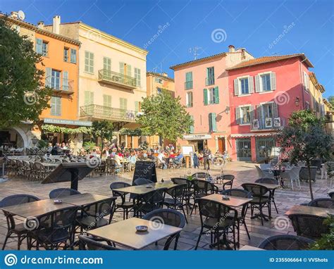 Place Des Arcades In Valbonne South Of France Editorial Stock Image