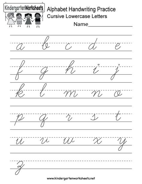 Alphabet Handwriting Worksheets A To Z Pdf