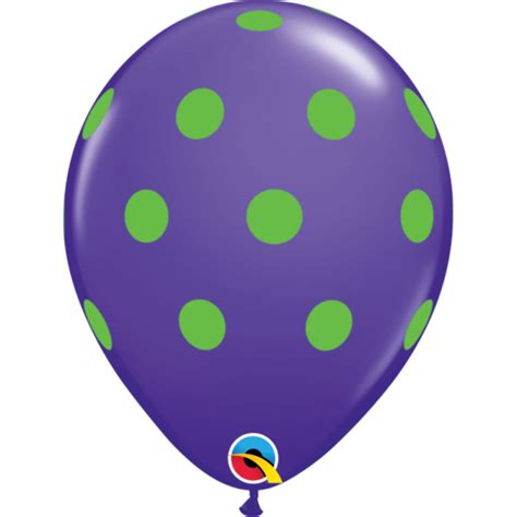 Qualatex Rundballon 11 Mix Big Polka Dots Colorful Assorted