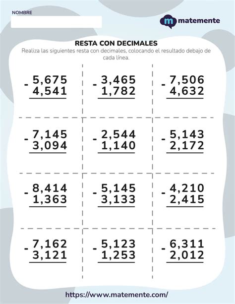 Fichas De Sumas Y Restas Con Decimales Hoja Kulturaupice Hot Sex Picture