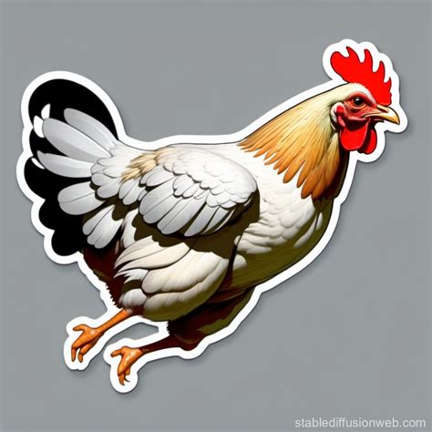 Chicken Soaring With Cs2 Sticker Stable Diffusion Online