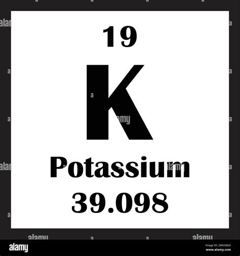 Potassium Chemical Element Icon Vector Illustration Design Stock Vector