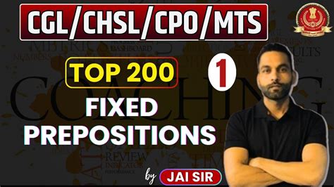 Fixed Prepositions For Ssc Cgl Cpo Chsl Mts Selection Post By