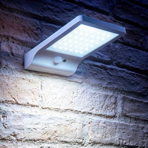 Auraglow Led Solar Powered Outdoor Wall Panel Light With Daylight