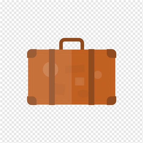 Чемодан Adobe Illustrator, Оранжевый чемодан, коричневый, прямоугольник ...