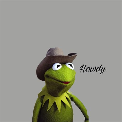 Kermit The Frog Cowboy Howdy Meme Reaction Painting By Karl Davies