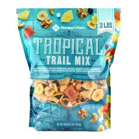 Members Mark Tropical Trail Mix 48 Oz Whole And Natural