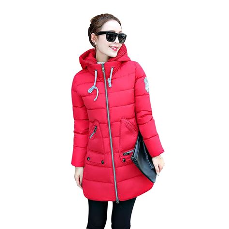 Rlyaeiz Winter Jacket Women Cotton Padded Warm Winter Coat Women