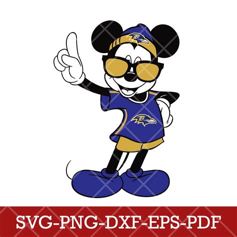 Baltimore Ravens Mickey Christmas Svg Dxf Eps Png Digital Inspire